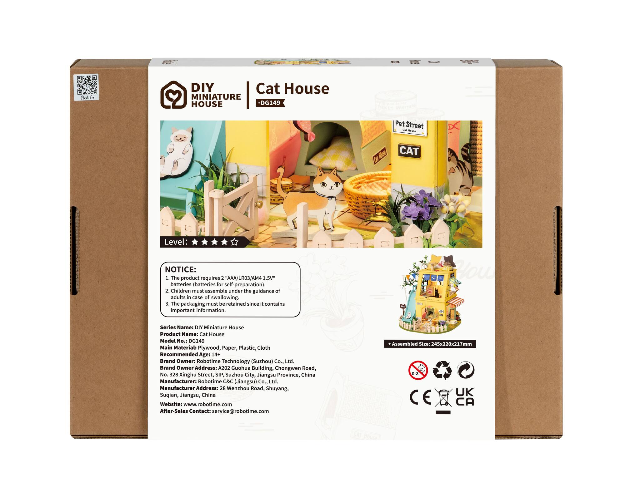 Rolife® Cat House DIY Miniature House Kit